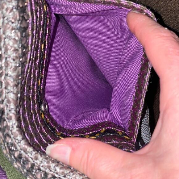 ERIC JAVITS New York purple straw shoulder bag EUC - Picture 8 of 14